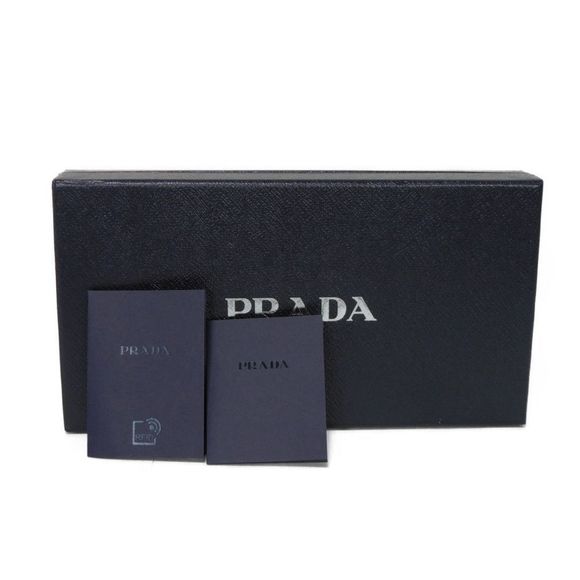 Prada Blue Leather Saffiano Around Wallet Zip - Picture 12 of 12